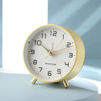 Silent Metal Table Clock 12cm, Scandinavian, Six Colours