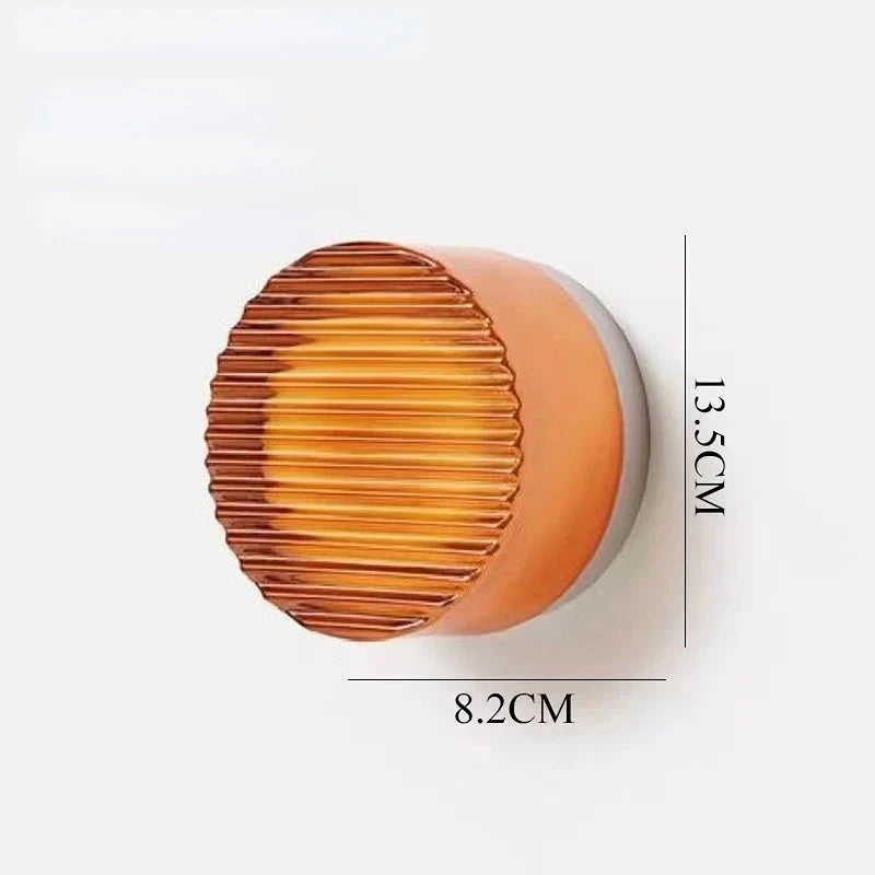 Ribbed Shade LED Wall Light, Up and Down Light