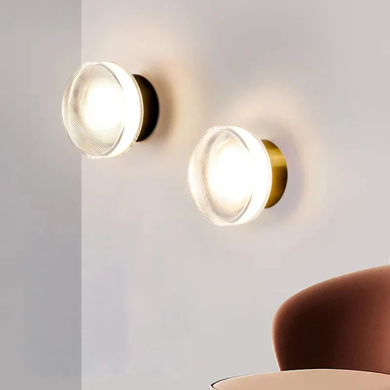 Ribbed Shade LED Wall Light, Up and Down Light