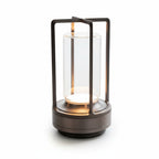 Cordless Crystal Glass Lantern Table Lamp, Dimmable IP65