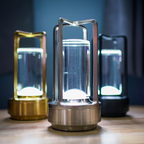 Cordless Crystal Glass Lantern Table Lamp, Dimmable IP65