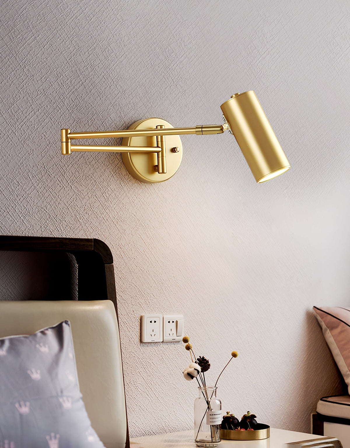 Adjustable Arm LED Wall Light, 180 Degree Swing