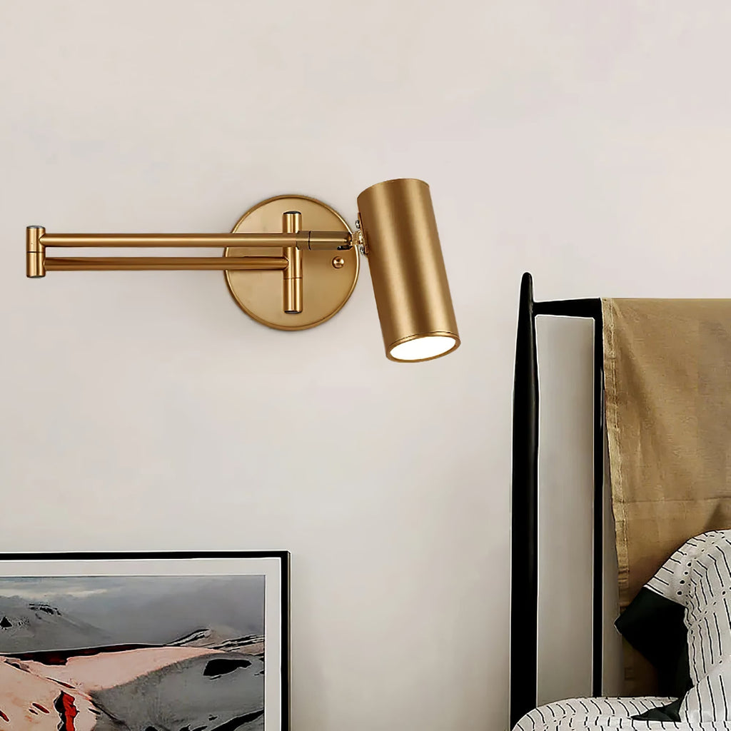 Adjustable Arm LED Wall Light, 180 Degree Swing