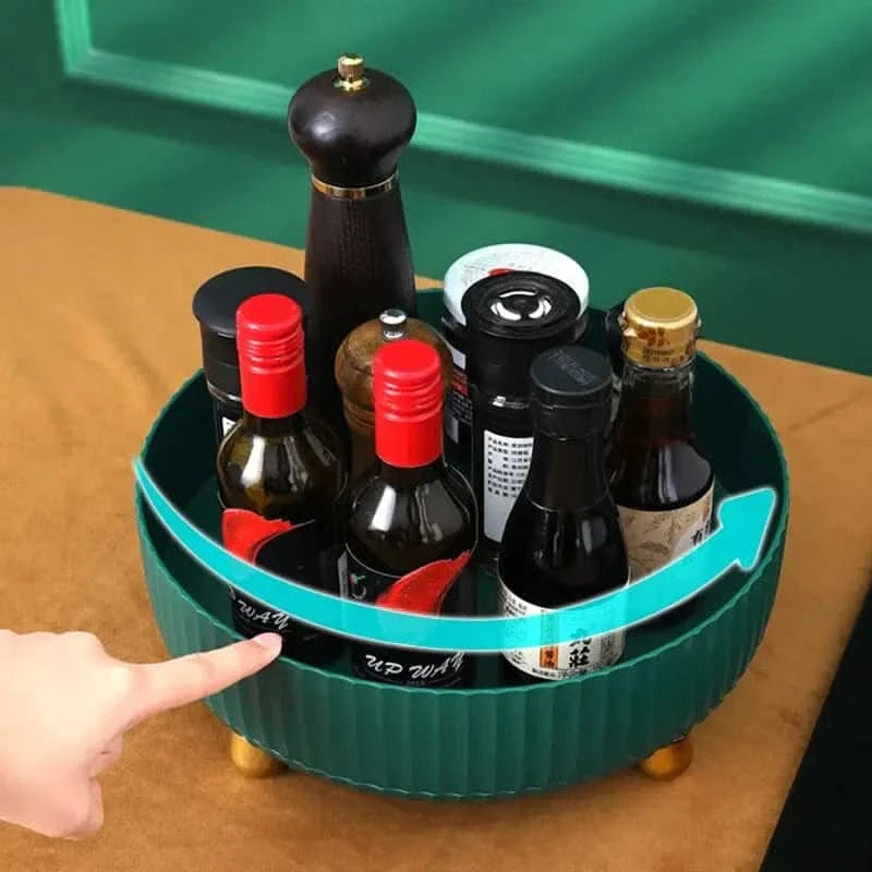360 Degree Rotating Lazy Susan Organiser with Fluted Sides