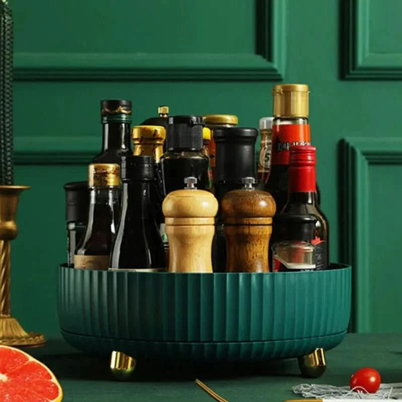 360 Degree Rotating Lazy Susan Organiser with Fluted Sides