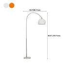 Arc Floor Lamp with Acrylic Dome Shade, 220cm, 90cm Reach