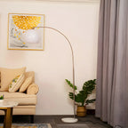 Arc Floor Lamp with Acrylic Dome Shade, 220cm, 90cm Reach