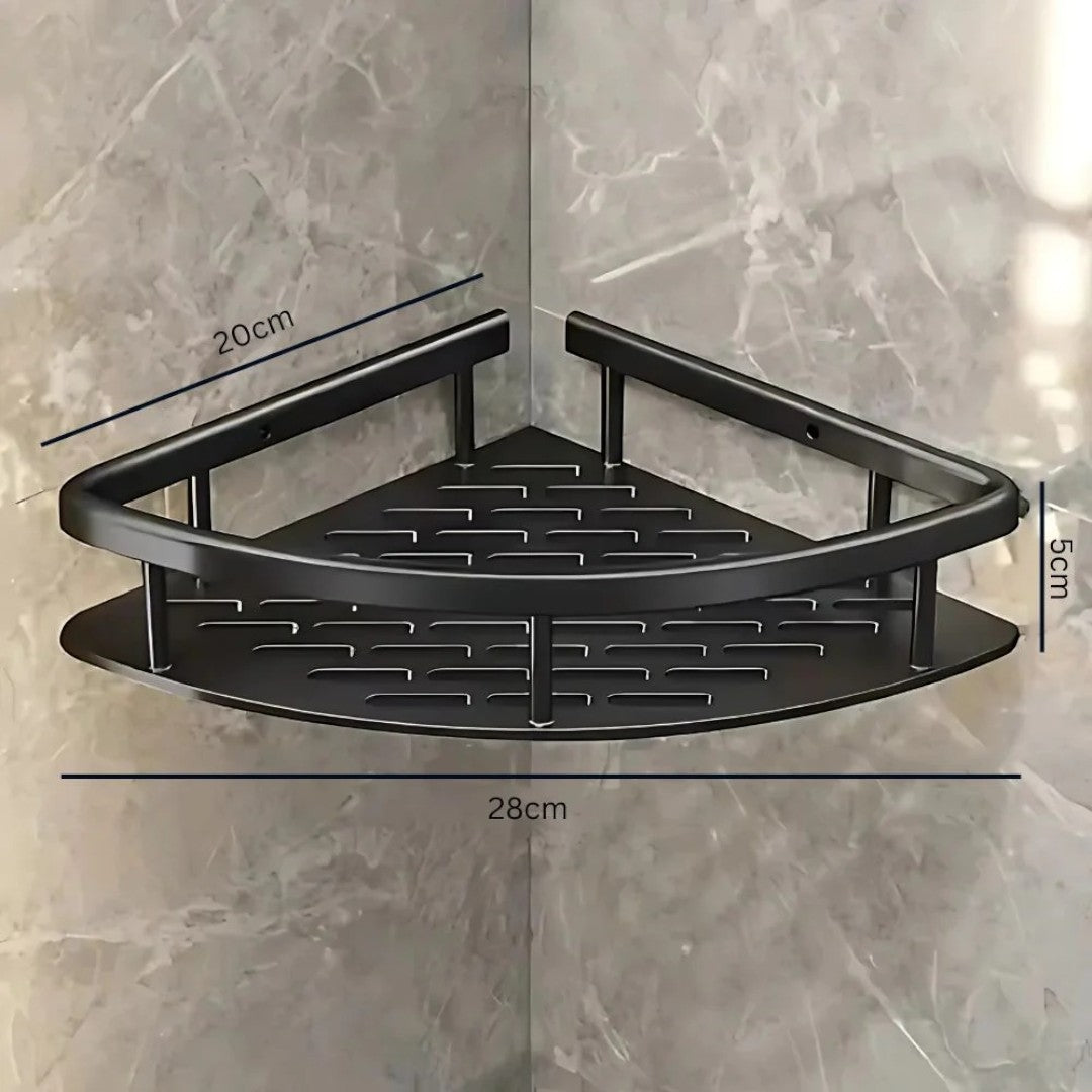 Self-Adhesive Aluminium Shower Shelf with Removable Hook