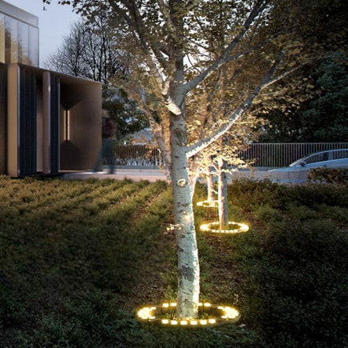 LED Tree Base Uplight for Gardens, Aluminium and Glass