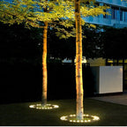 LED Tree Base Uplight for Gardens, Aluminium and Glass