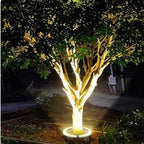 LED Tree Base Uplight for Gardens, Aluminium and Glass