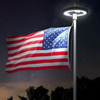 Solar Flagpole Light, 700 Lumen, 26 LEDs, IP67 Rated