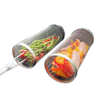 Rotating Stainless Steel BBQ Grill Basket, 360 Degrees
