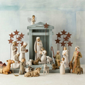 Wooden Nativity Set, 20 Pieces with Stable and Figures