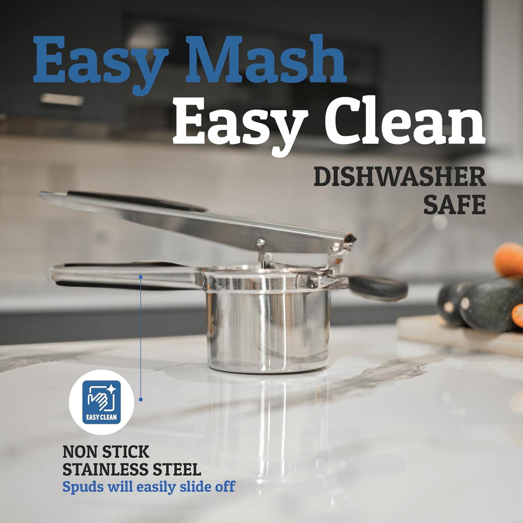 Heavy Stainless Steel Potato Masher, 425g, Dishwasher Safe