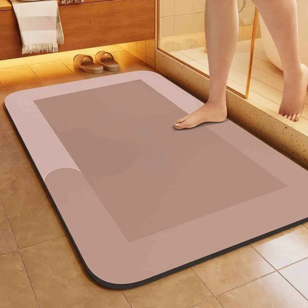 Quick-Dry Diatomite Bath Mat, Non-Slip, Four Sizes