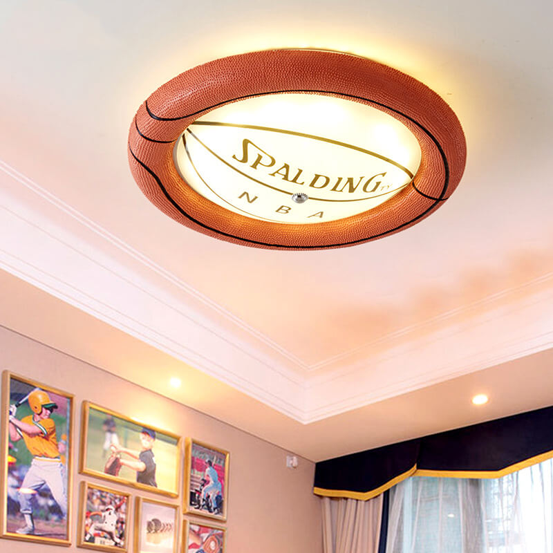 Basketball Ceiling Light for Kids Rooms with Built-In LED