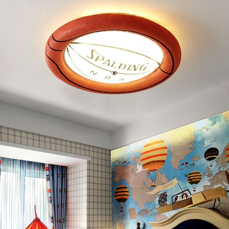 Basketball Ceiling Light for Kids Rooms with Built-In LED