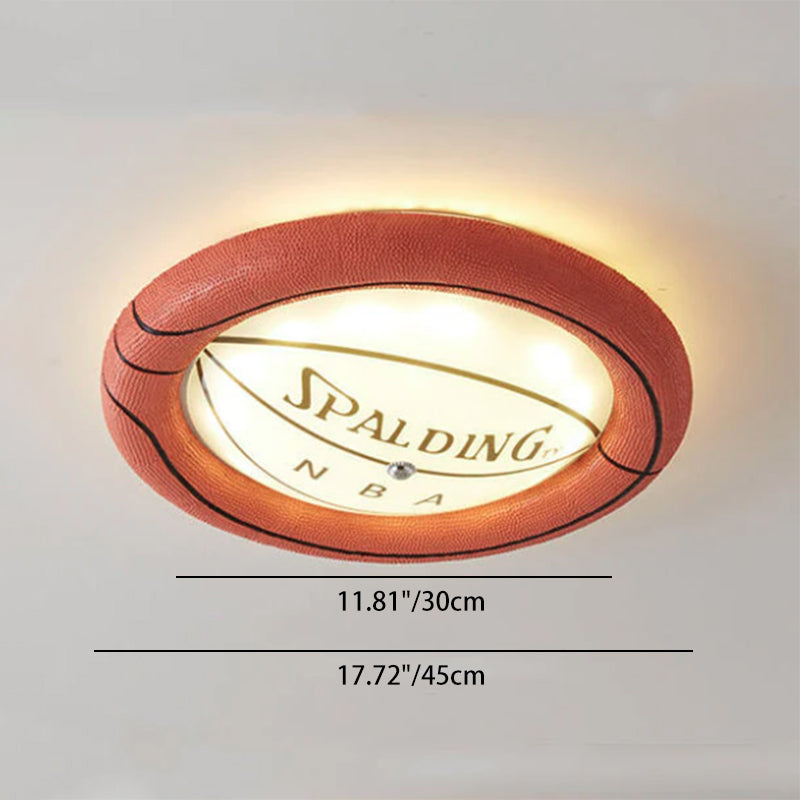 Basketball Ceiling Light for Kids Rooms with Built-In LED