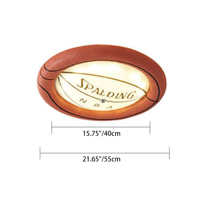 Basketball Ceiling Light for Kids Rooms with Built-In LED