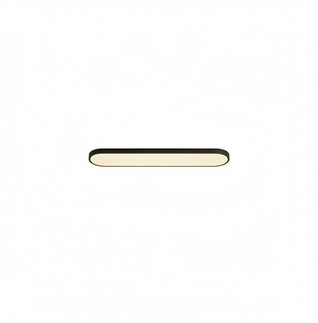 Linear LED Flush Ceiling Light with Rounded Ends, 60 cm