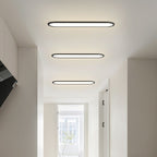 Linear LED Flush Ceiling Light with Rounded Ends, 60 cm