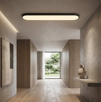 Linear LED Flush Ceiling Light with Rounded Ends, 60 cm