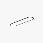 Linear LED Flush Ceiling Light with Rounded Ends, 60 cm