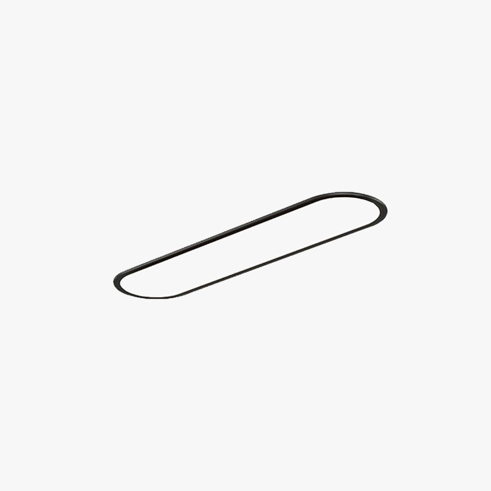 Linear LED Flush Ceiling Light with Rounded Ends, 60 cm