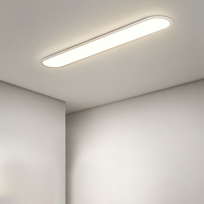 Linear LED Flush Ceiling Light with Rounded Ends, 60 cm