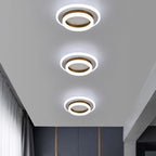 Modern Double-Ring LED Ceiling Light, Square or Round