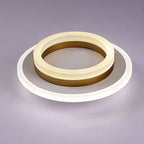 Modern Double-Ring LED Ceiling Light, Square or Round