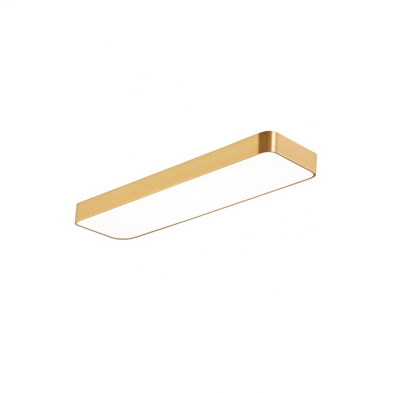 Rectangular LED Ceiling Light with Gold Frame, 60 cm
