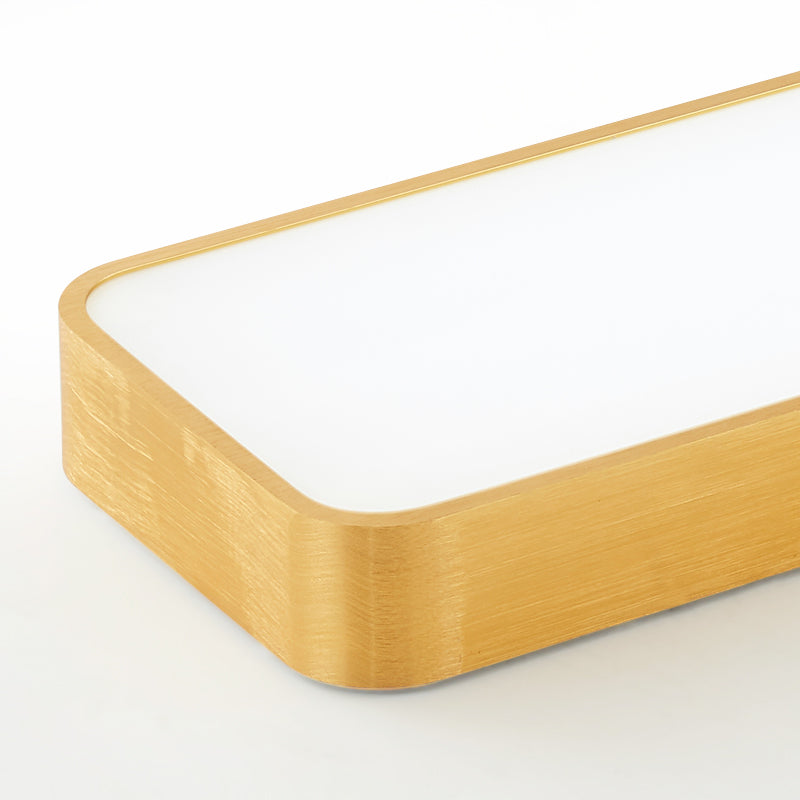 Rectangular LED Ceiling Light with Gold Frame, 60 cm