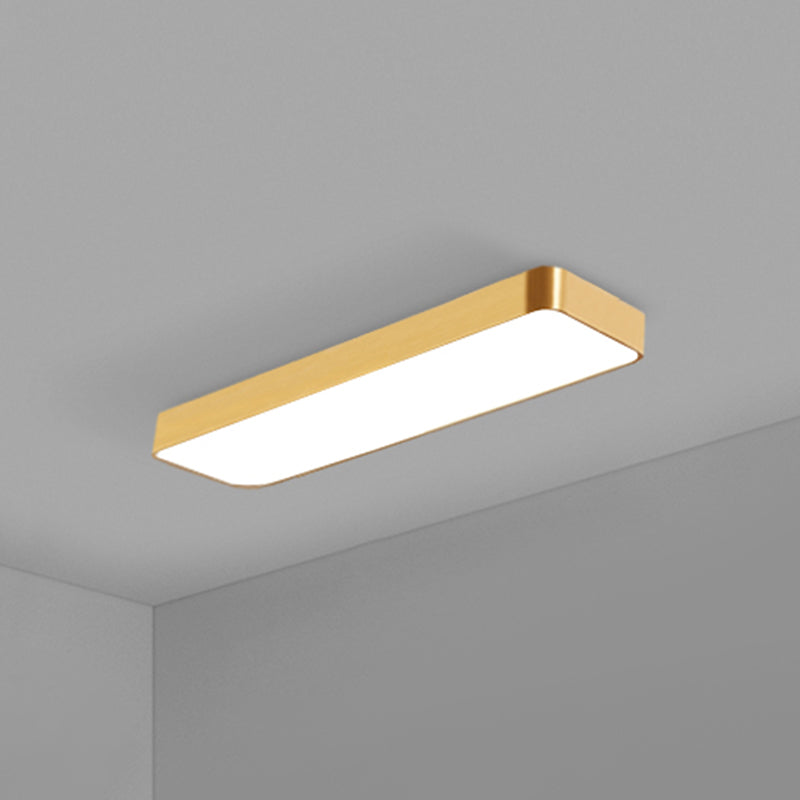 Rectangular LED Ceiling Light with Gold Frame, 60 cm