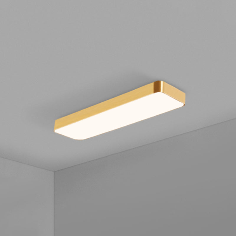 Rectangular LED Ceiling Light with Gold Frame, 60 cm