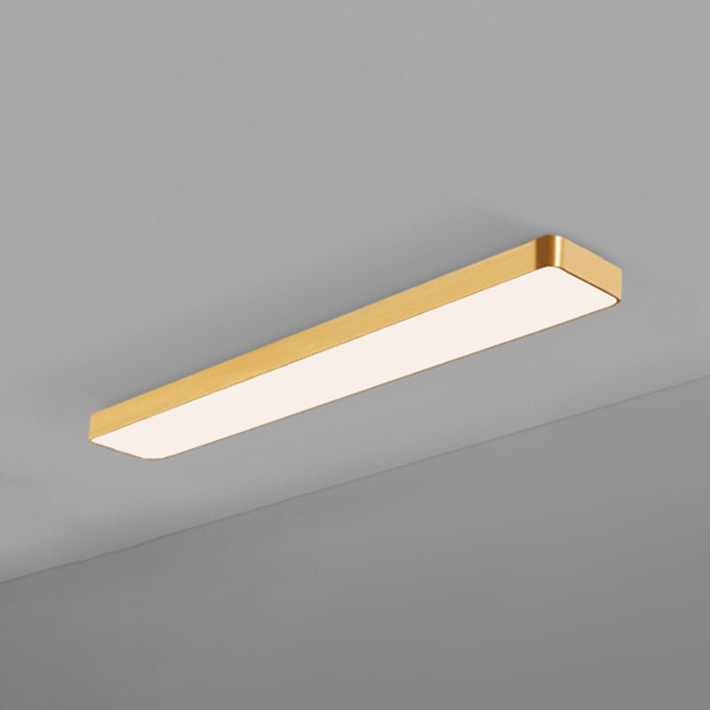 Rectangular LED Ceiling Light with Gold Frame, 60 cm
