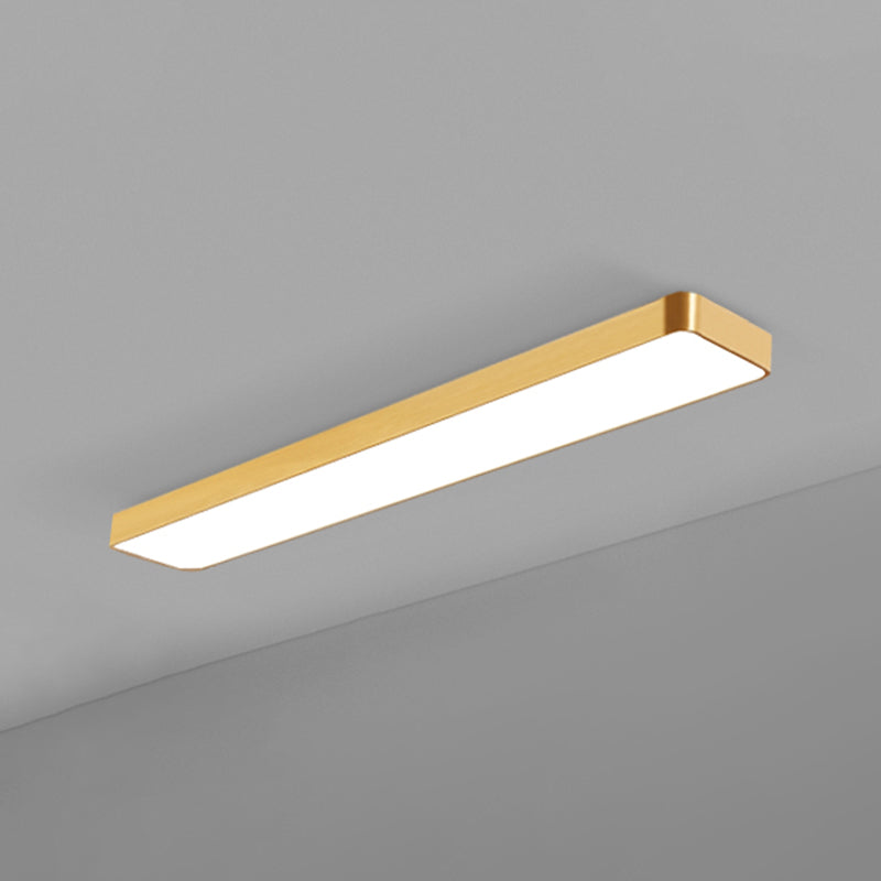 Rectangular LED Ceiling Light with Gold Frame, 60 cm