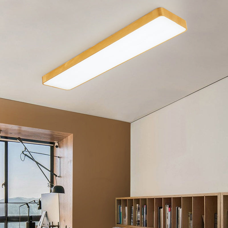 Rectangular LED Ceiling Light with Gold Frame, 60 cm