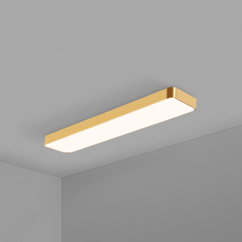 Rectangular LED Ceiling Light with Gold Frame, 60 cm