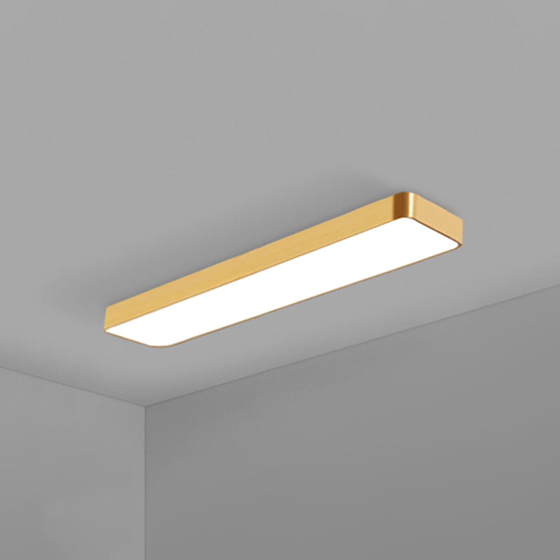 Rectangular LED Ceiling Light with Gold Frame, 60 cm