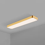 Rectangular LED Ceiling Light with Gold Frame, 60 cm
