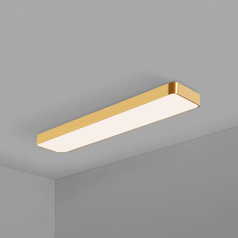 Rectangular LED Ceiling Light with Gold Frame, 60 cm