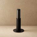 Solid Brass Door Stop with Knurled Finish and Rubber Buffer