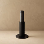 Solid Brass Door Stop with Knurled Finish and Rubber Buffer