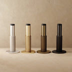 Solid Brass Door Stop with Knurled Finish and Rubber Buffer