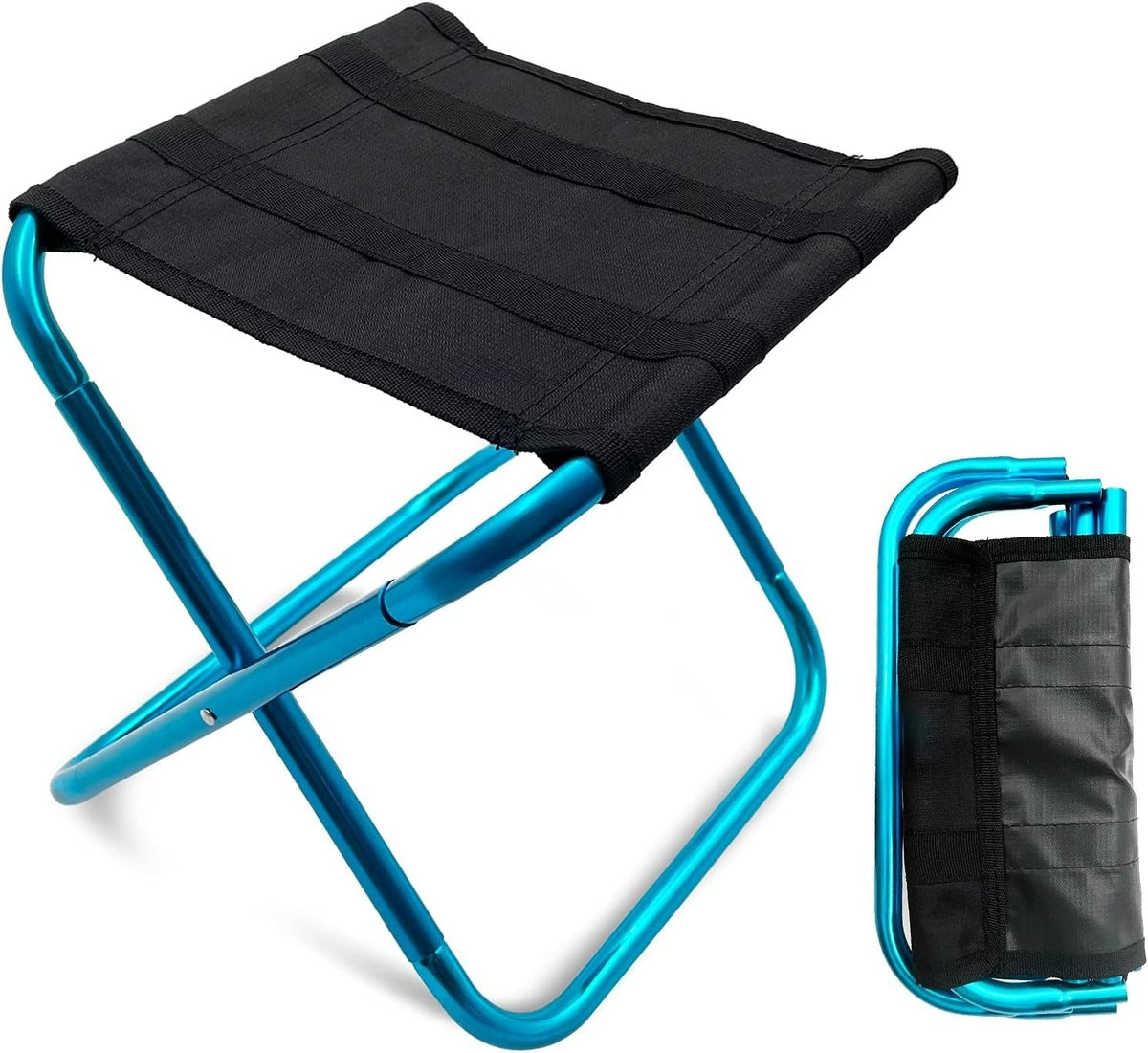 Ultralight Folding Camping Stool, Aluminium, Holds 100 kg