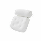Bath Pillow with Headrest and Suction Cups, Breathable Mesh Cover