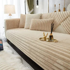 Non-Slip Textured Sofa Cover, Ribbed or Wave Weave