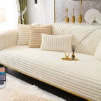 Non-Slip Textured Sofa Cover, Ribbed or Wave Weave